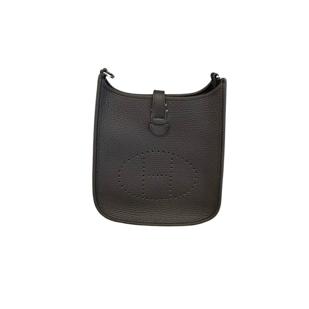 🆕 Hermès Style Mini Evelyne Clemence Black 🆕 - Picture 2 of 10